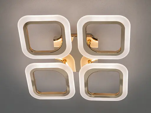 Світлодіодна пристельова люстра з регулюванням яскравості, 40W, золото - фото 3