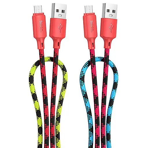 Дата кабель Hoco X116 Meridian USB to MicroUSB 2.4A (1m) Gradient Red Mix