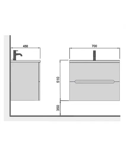 Тумба Мойдодир Octavio 60-A з умивальником Cosmopolitan 60 Білий - фото 3
