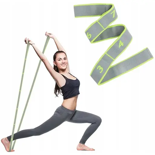 Резинка для фитнеса с петлями Gymtek 86,5х4см зеленая - фото 4