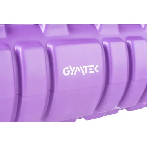 Массажный ролик Gymtek для йоги и фитнеса EVA 33x14см фиолетовый - фото 3