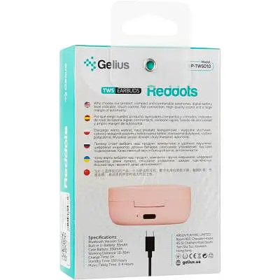 Навушники Gelius Pro Reddots TWS Earbuds GP-TWS010 Pink - фото 8