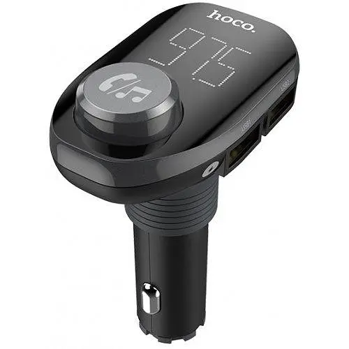 Автомобильное зарядное устройство Hoco E45 Happy route 2.4 A with wireless FM transmitter черный - фото 1