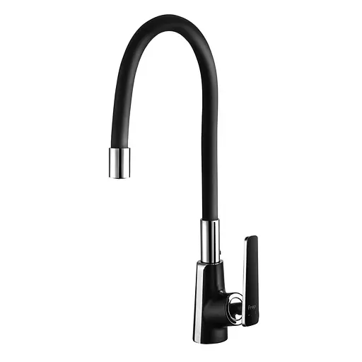 Смеситель для кухни Frap F4457 с гибким изливом черный/хром Черный матовый - фото 1