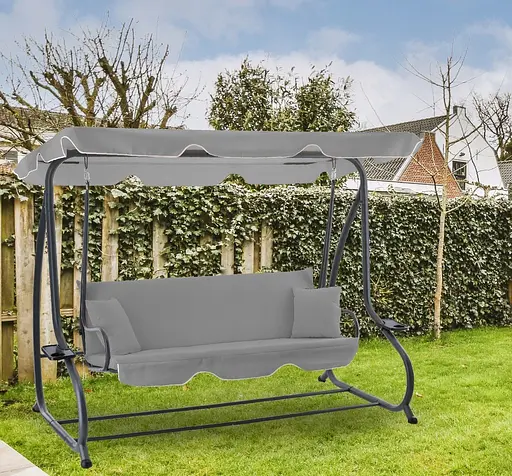 Садовые качели Garden Line Venera 210 x 120 x 170 см grey - фото 7