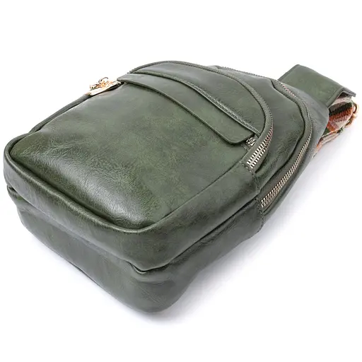 Сумка Vintage компактного размера с одной лямкой через плечо из гладкой экокожи 16х25х6.5 см sum0026938 - фото 5