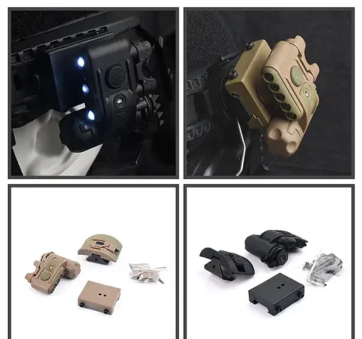 Тактический фонарь Airsoft Wadsn Gen 3 на шлем (Черный) - фото 3