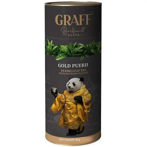 Чай пуэр Graff Gold Puerh с мандарином 240 г (3 шт. х 80 г) - фото 2