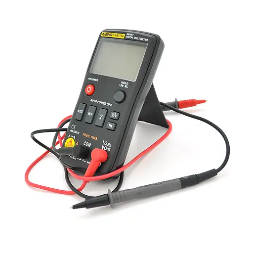 Мультиметр ANENG AN113A. Вимірювання: V DC, V AC, A DC, A AC, Ω, °C/°F, Hz, %, NCV. Функції: True RMS, дзвінки, перевірка діодів, автовідключення - фото 1