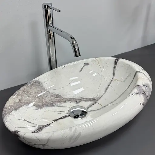 Умивальник VBI Vicenza sand glossy накладний VBI-014803, Мармур - фото 4