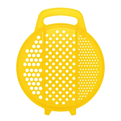 Терка пластмассовая круглая для детского питания и картофеля 24 см, Kitchette Желтый 84650 - фото 4