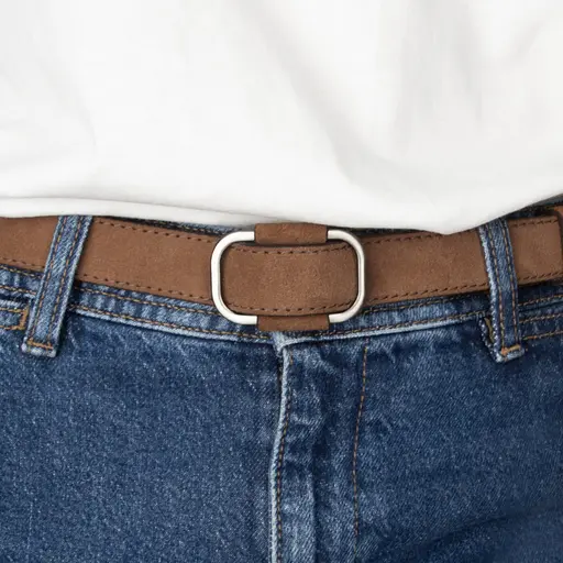 Ремень женский замшевый JK-2548 светло-коричневый под джинсы (100 см) - фото 5