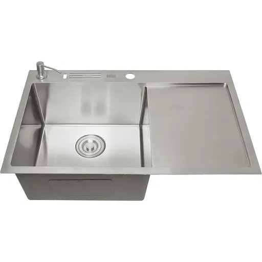 Накладна кухонна мийка Nett NS-7848(R) з правим крилом - фото 6