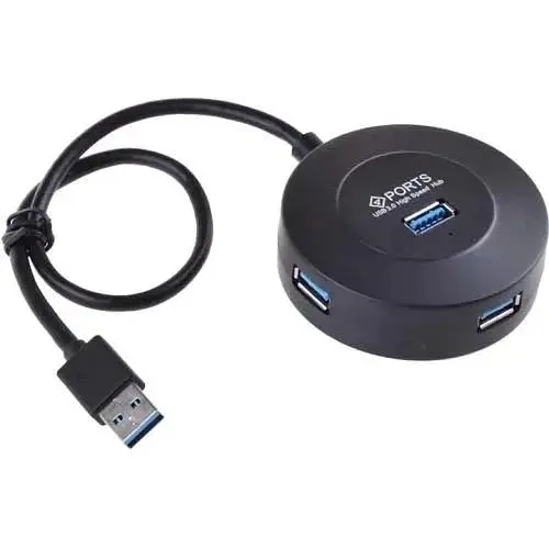 Хаб Usb Maiwo KH304-A, черный, Usb 3.0 - 4xUsb 3.0, кабель 30 см - фото 1