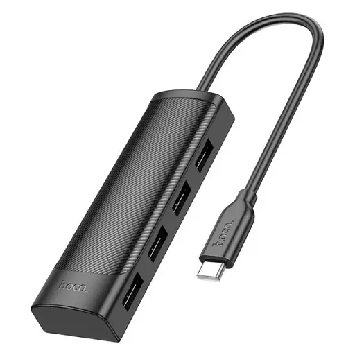 Перехідник Hoco Hub HB41 №1 4 в 1 Type-C to USB 2.0 x 4 L=0.2 м - фото 2