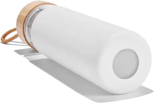 Бутылка стеклянная OldBro бамбуковая крышка с защитным силиконовым чехлом Blanco 590 мл - фото 3