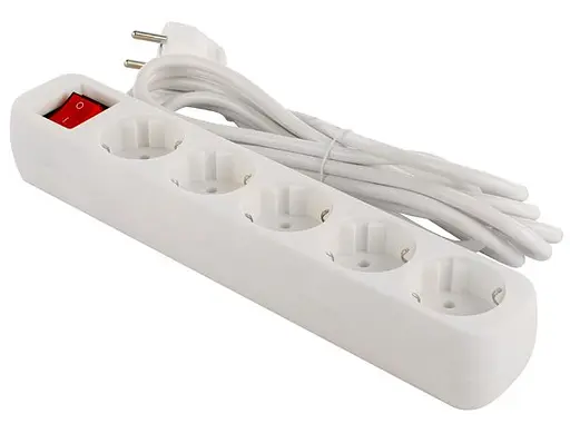 Мережевий фільтр ColorWay 5 розеток 3 м White (CW-PSEA53W) - фото 1