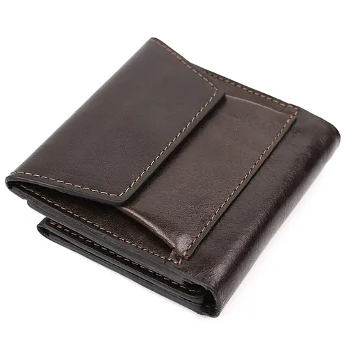 Кожаный мужской кошелек Grande Pelle 11х11.5х2.5 см nsa0001215 - фото 8