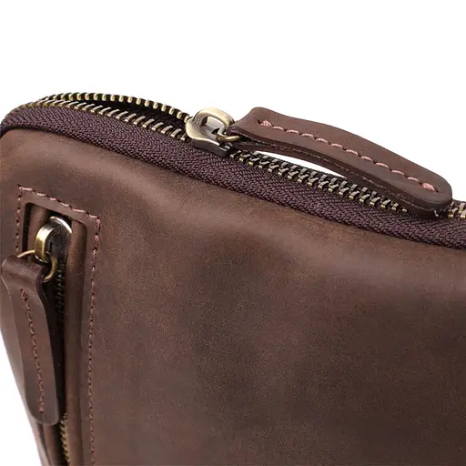 Практичная сумка для мужчин на плечо из натуральной винтажной кожи SHVIGEL 20х22х4 см sum0027429 - фото 6