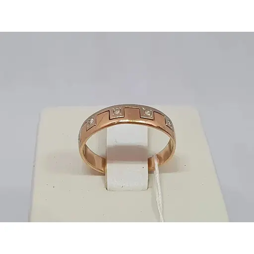 Золота обручка Гаразд з діамантами. 3021077 17 17,5 - фото 3