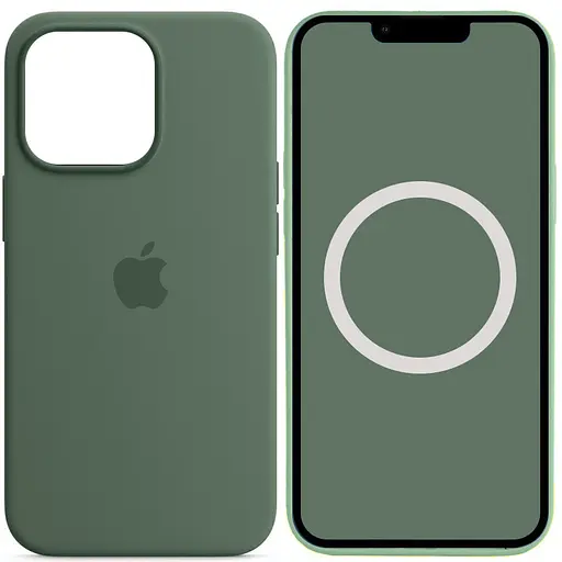 Чехол Epik Silicone case AAA with Magsafe and Animation для Apple iPhone 13 Pro 6.1 Зеленый/Eucalyptus