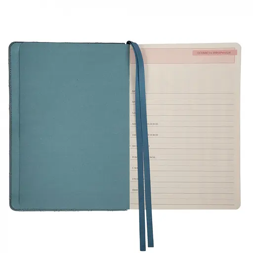 Дневник А5 Leo Planner недатированный Vibe твердый дымчато-голубой 320 страниц (252697) - фото 7
