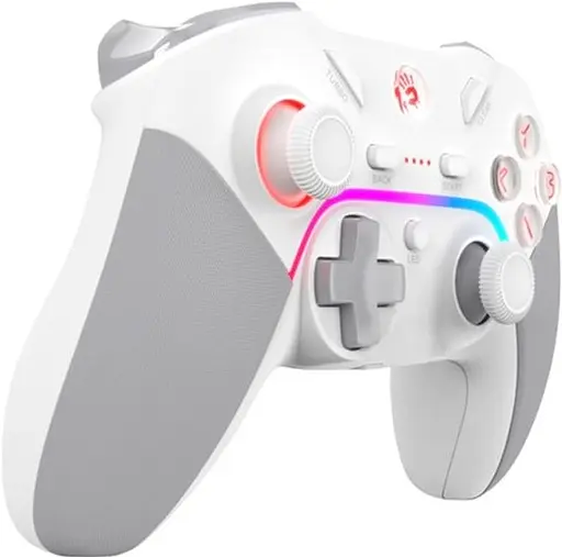 Геймпад Bloody GPW70 White/Grey беспроводной USB 2.4GHz для ПК/PS3/Switch/Android двойная вибрация - фото 2