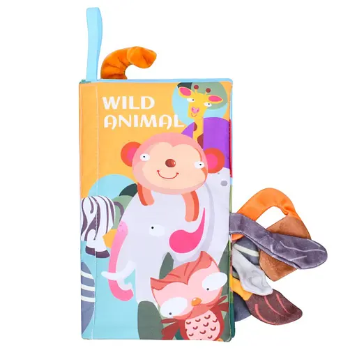 Розвиваюча книжка-шуршалка Bambi 668-230(Wild animal) англійські слова - фото 1