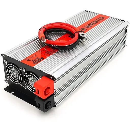 Инвертор напряжения Ritar RSX-2500, 12V/220V, 2500W с аппроксимированной синусоидой, 2xShuko, 1xUSB, клеммные провода, BOX, Q4 - фото 2