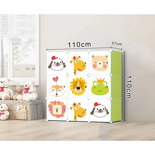 Модульный шкаф-органайзер Leobert Kids для детских игрушек зеленый - фото 3