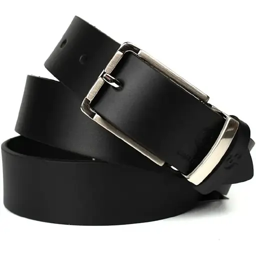 Ремінь шкіряний Grande Pelle чорний 120х3.5х0.5 см acs0032041 - фото 1