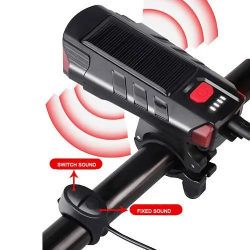 Велосипедный фонарь фара звонок FY-329Pro-2L2 (выносная кнопка, ЗУ micro USB, Waterproof, аккумулятор) - фото 3