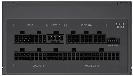 Блок живлення GameMax RGB PRO 750G 750W ATX 3.1 80+ Gold (RGB PRO 750G) - фото 3