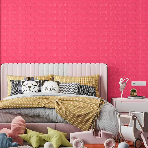 3D панель самоклеящаяся 700х770х5мм кирпич Малиновый-красный (108-5) SW-00001364 - фото 5