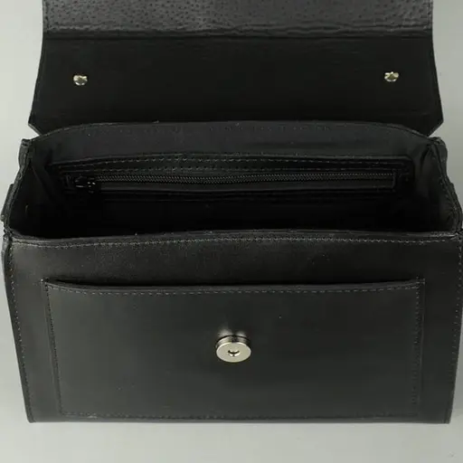 Жіноча шкіряна сумка Ester чорна - фото 6