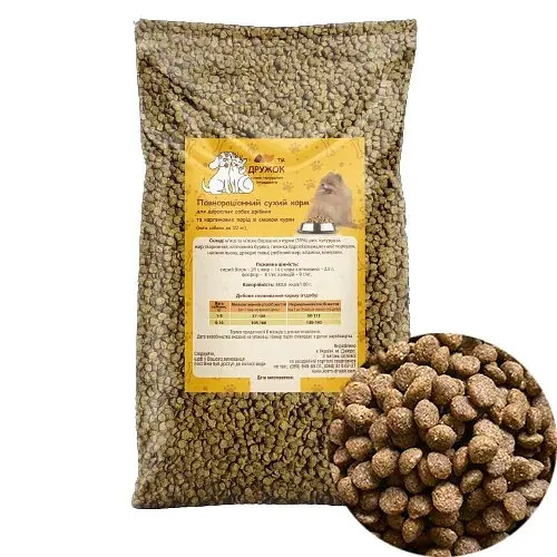 Сухий корм Дружок Економ класу для собак малих порід з куркою 10кг - фото 1