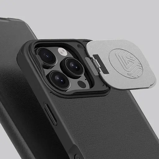 Шкіряний чохол-книжка Nillkin Qin Prop Plain Camshield для Apple iPhone 16 Pro Max 6.9 Classic Black - фото 4