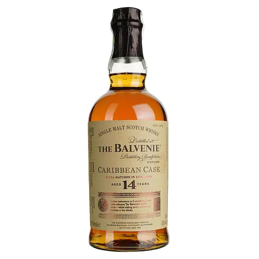 Віскі Balvenie Carribean Cask 14 Year Old 43% 0.7 л з двома келихами в подарунковій коробці - фото 2