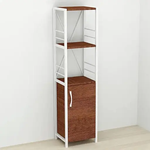 Етажерка 3/34 Ferrum-decor Серії Конект із тумбою 144x34x28 Білий ДСП Венге (FRD-105529)