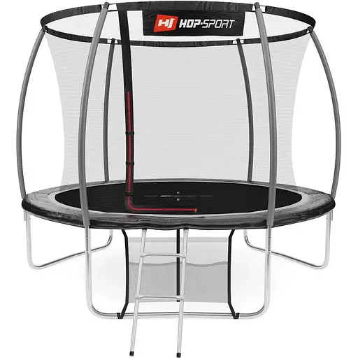 Батут Hop-Sport Premium 10ft (305см) чорно-сірий з внутрішньою сіткою