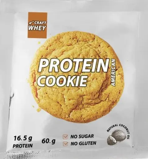 Набір печива протеїнового Craft Whey: Nuts Mix + Velvet + American 180 г (3 шт.  х  60 г) - фото 4