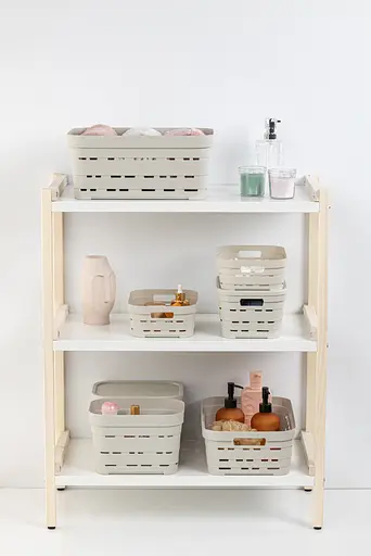 Корзина Idea Home Pyramid без крышки 3.8 л 24x17.5x12 см бежевая (00611 Bej) - фото 3