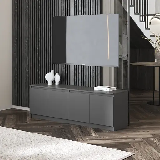 Тумба під телевізор Vays у вітальню, сучасна з полицями, без ручок R-31 - фото 8