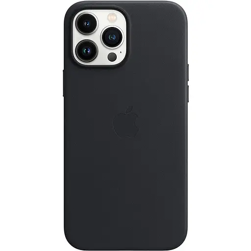 Оригінальний шкіряний чохол Apple Leather Case with MagSafe для iPhone 13 Pro Max (6.7") Midnight Black MM1R3ZM/A