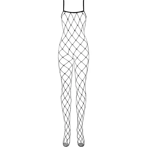 Бодістокінг з великим вічком і відкритими грудьми Obsessive Bodystocking N102 S/M/L, чорний - фото 3