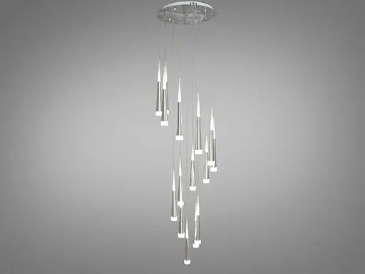 Каскадна світлодіодна люстра для зали потужністю 60W - фото 1