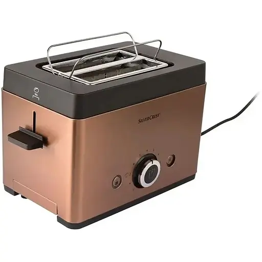 Тостер Silver Crest STT 850 Copper, 850 Вт, з насадкою для булочок, розморожуванням і регулюванням ступеня поджаривания - фото 4