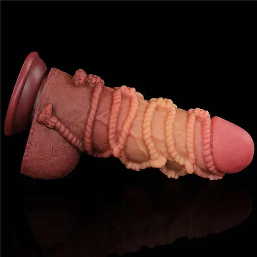 Фалоімітатор Dual-Layered Silicone Nature Cock 9.5'' 24.5 см коричневий - фото 10