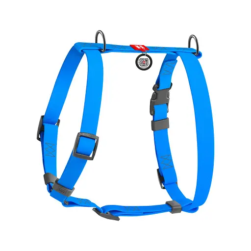 Шлея для собак водостійка анатомічна Н-подібна Waudog Waterproof з QR-паспортом пластикова пряжка-фастекс L Ш 25 мм А 50-85