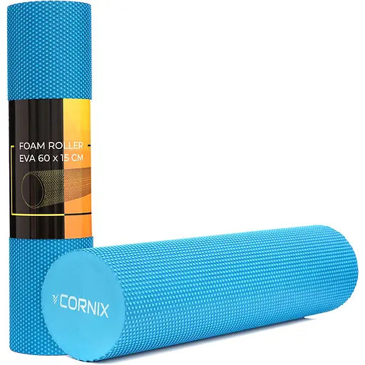 Массажный ролик Cornix EVA+ 60 x 15 см (валик, роллер) XR-0311 Blue - фото 1